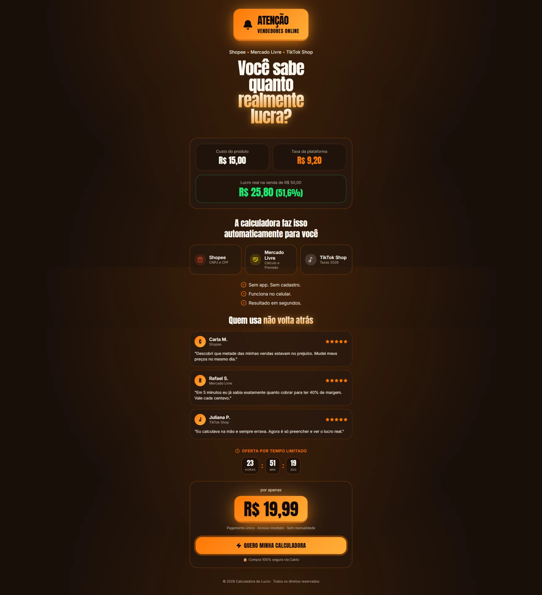 Calculadora de Marketplaces